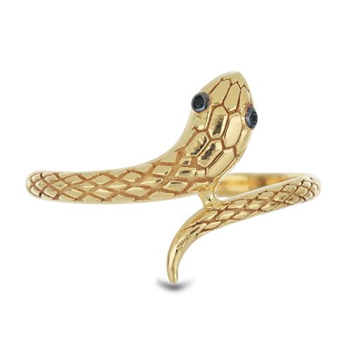 BUY NATURAL BLACK SPINEL GEMSTONE SNAKE RING IN 925 SILVER 